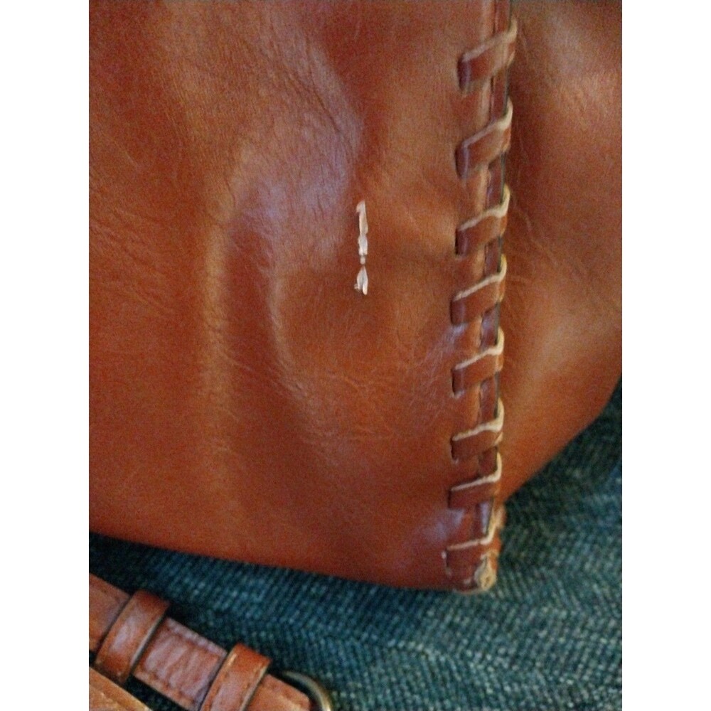 Universal Thread Brown Drawstring Crossbody Bag Bucket Purse Faux Leather Small - Picture 4 of 12